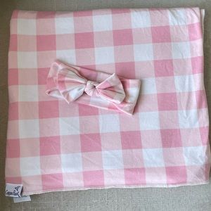 Copper Pearl Swaddle and Bow Headband